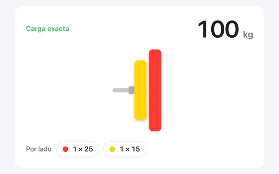 Calculadora de discos: la herramienta web con un ejemplo introducido y su resultado calculado