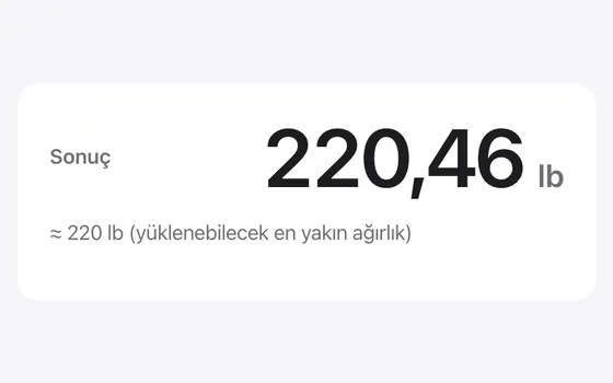 kg ↔ lb çevirici: örnek bir değer girilmiş web aracı ve hesaplanan sonucu